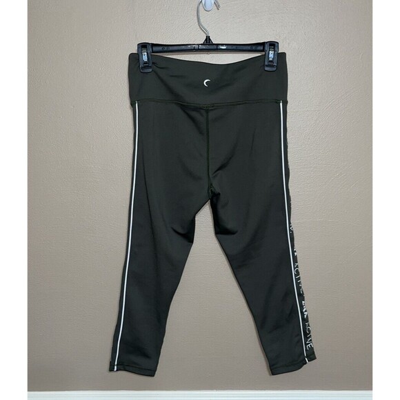 Women’s Zyia Active Light n Tight High Rise Cropped Logo Leggings green active - Picture 2 of 4